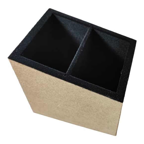 Porta Controle Remoto 2 Divisões Mdf Flocado Aveludado Tv Ar