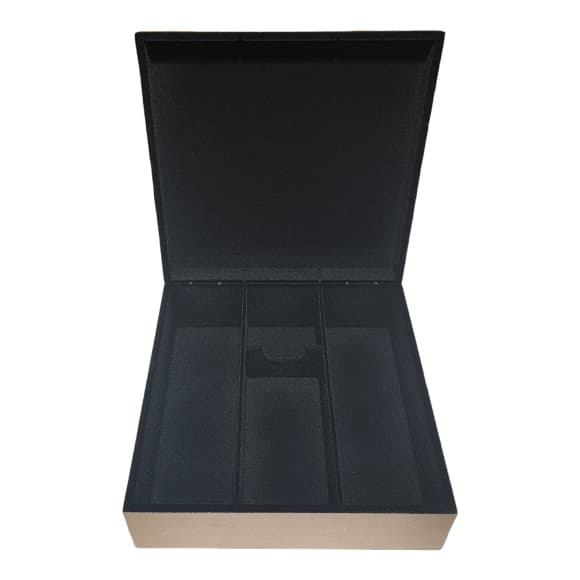 Caixa Mdf Convite padrinhos madrinhas Para 2 Taças De Champanhe E 1 Baby Chandon Flocada  veludo