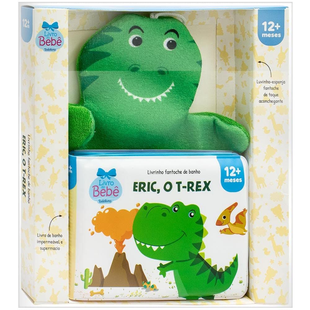 Livrinho Fantoche De Banho - Eric, O T-Rex