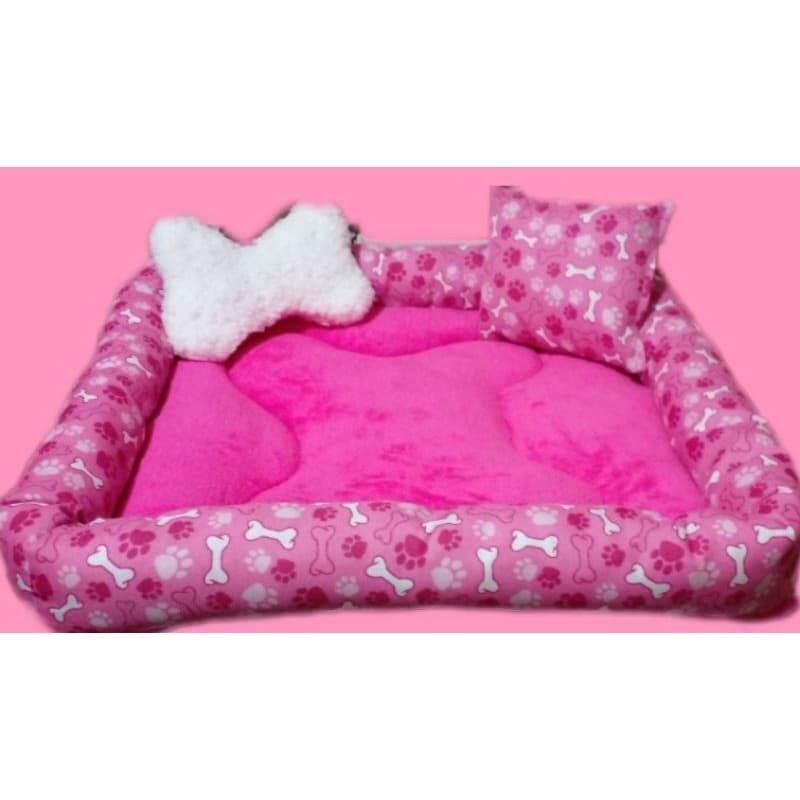 Cama caminha pet pra cães e gatos patinha rosa🐶🐱