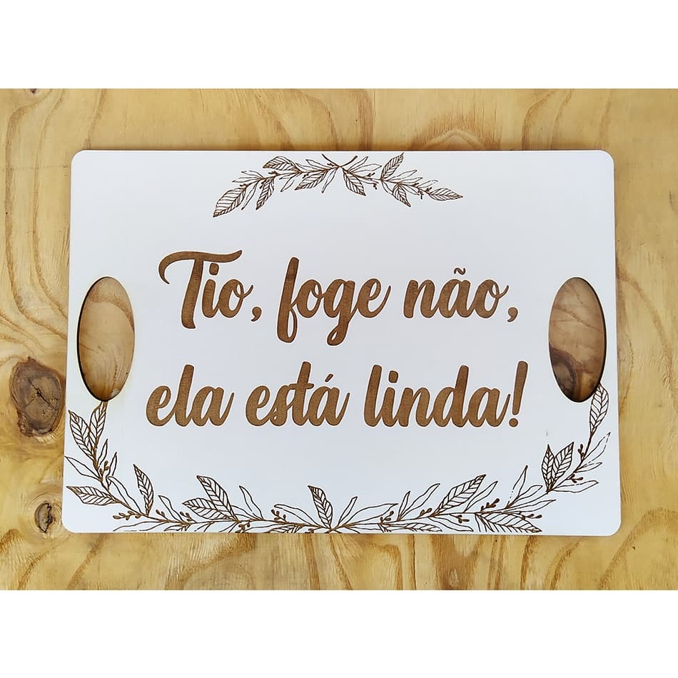 Placa a PRONTA ENTREGA para entrada de casamento em MDF - Placa daminha/pajem