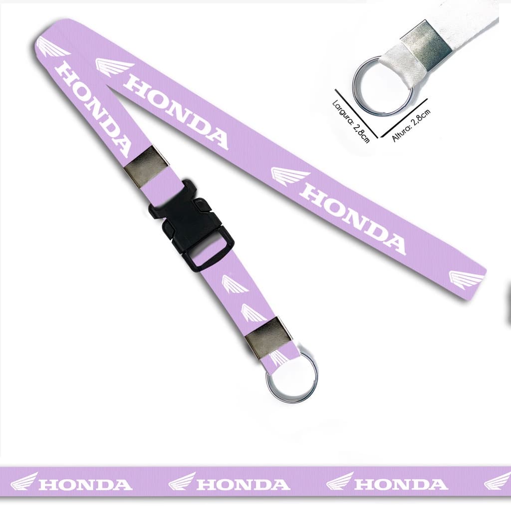 Chaveiro para Moto honda lilas com Argola Tradicional
