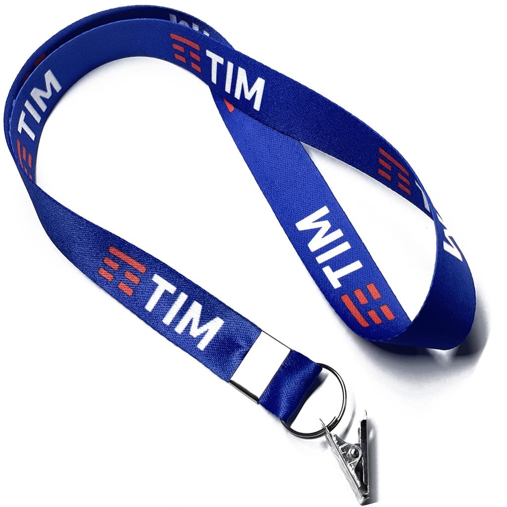 Cordão Personalizado Tim C0370P com Jacaré para Crachá
