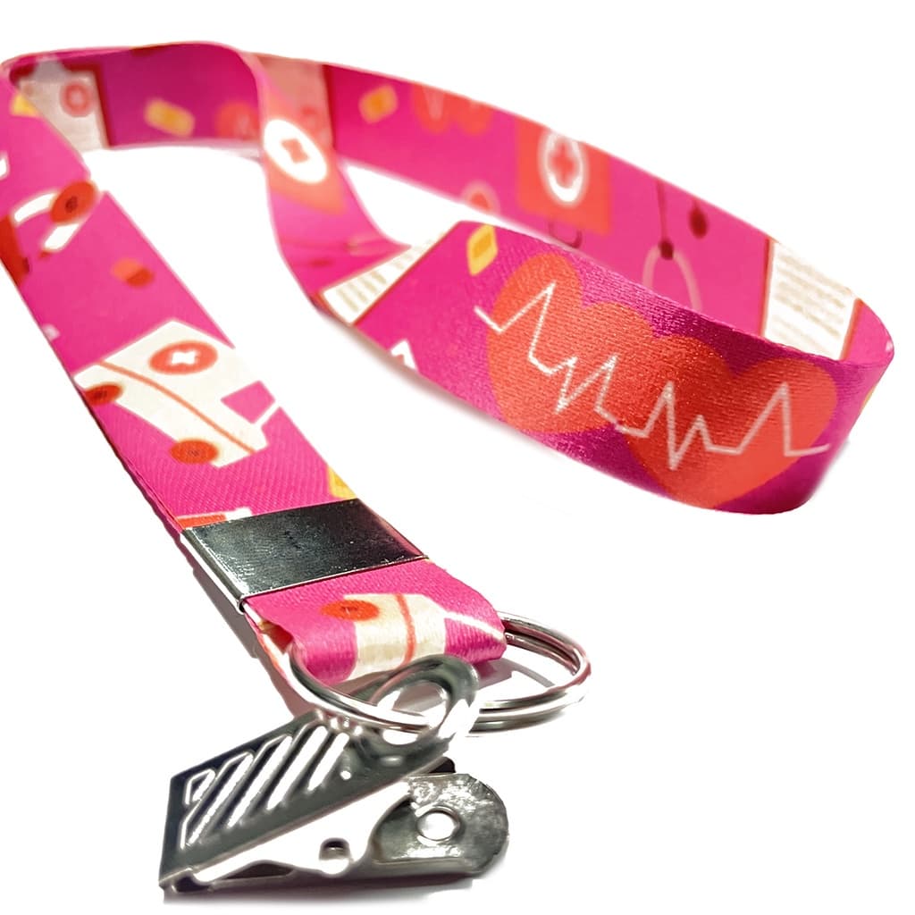 Cordão para crachá Enfermagem, Médicos, Medicina C0069P com Jacaré