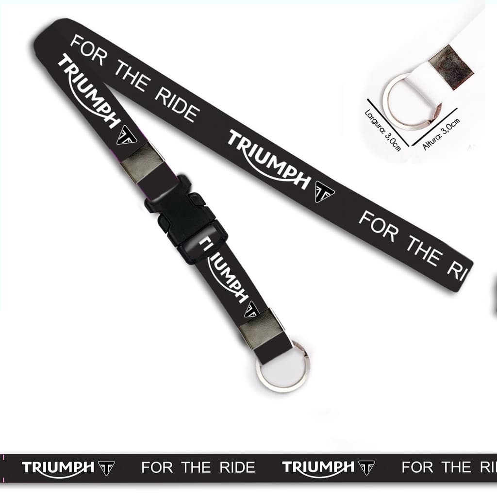 Chaveiro Moto Triumph C0496P com Argola Italiana e Engate Rápido