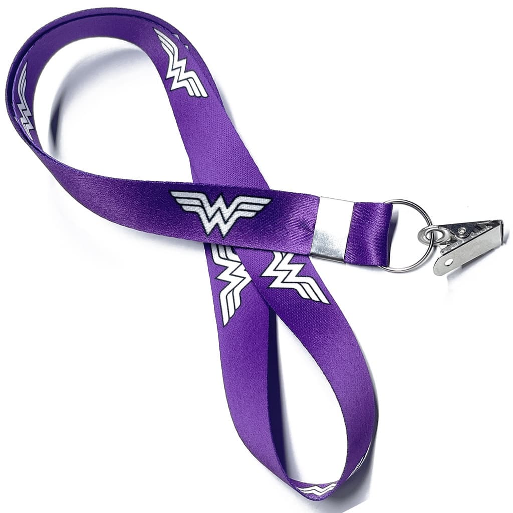 Cordão Mulher Maravilha C0605P com Jacaré para Crachá