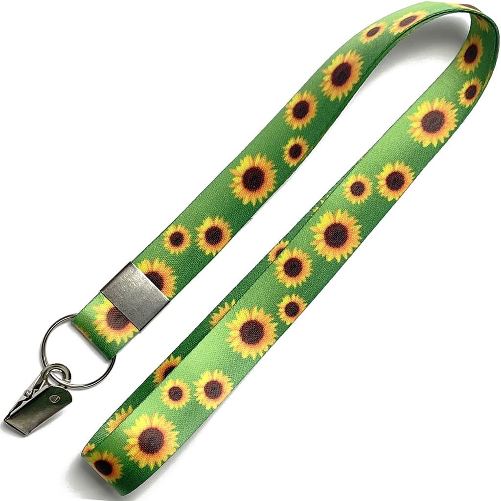 Cordão para Crachá Girassol C0440P com Jacaré (Autismo, Necessidades Ocultas)