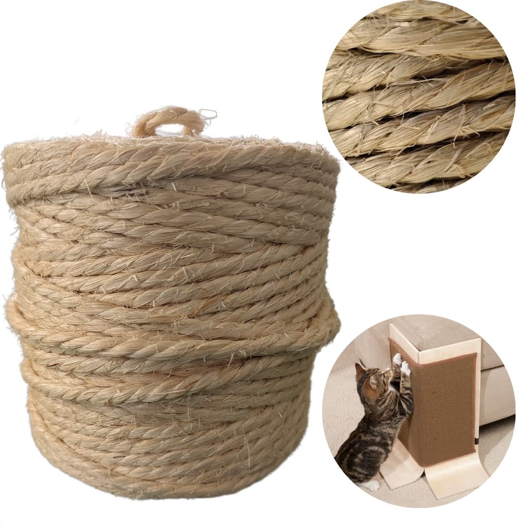 CORDA DE SISAL LASIS 5MM 50M 200/3 ARTESANATO ARRANHADORES DECORAÇÃO RUSTICA JUTA