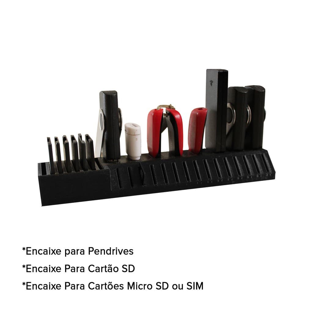 Suporte De Mesa Porta Cartão Sd Pendrive E Micro Sd
