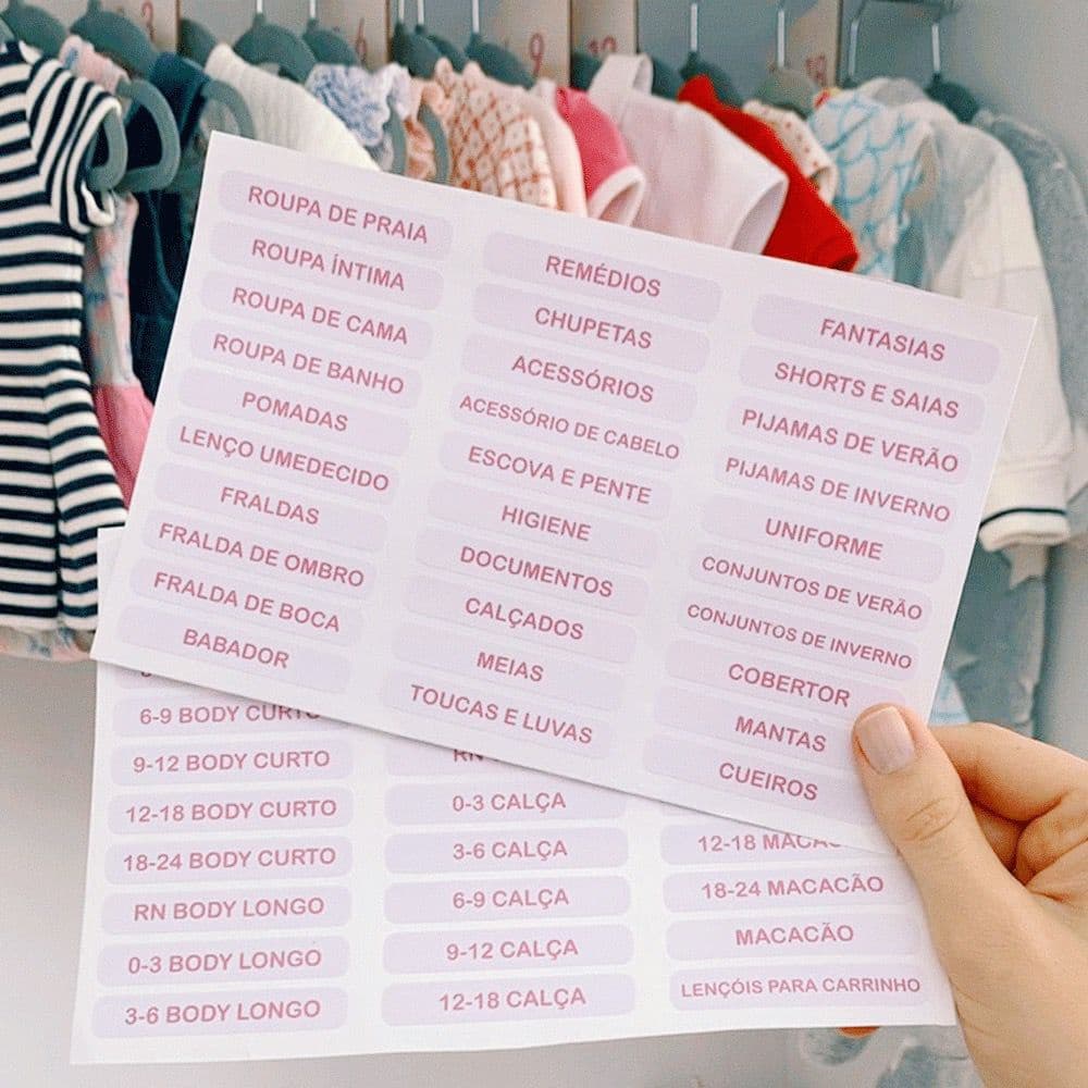 Etiquetas Para Organizar Gavetas - Quarto Do Bebê