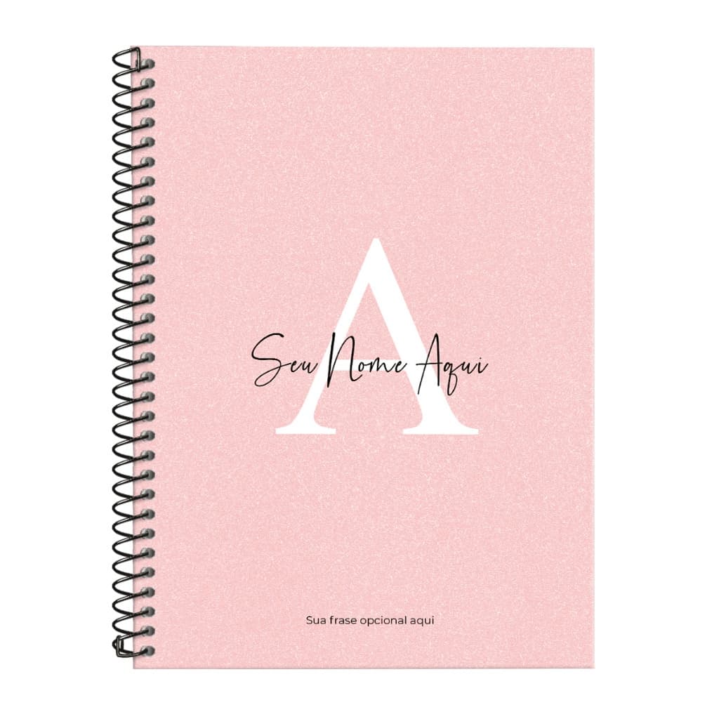 Caderno Universitário Personalizado Feminino Areia Sand Matérias