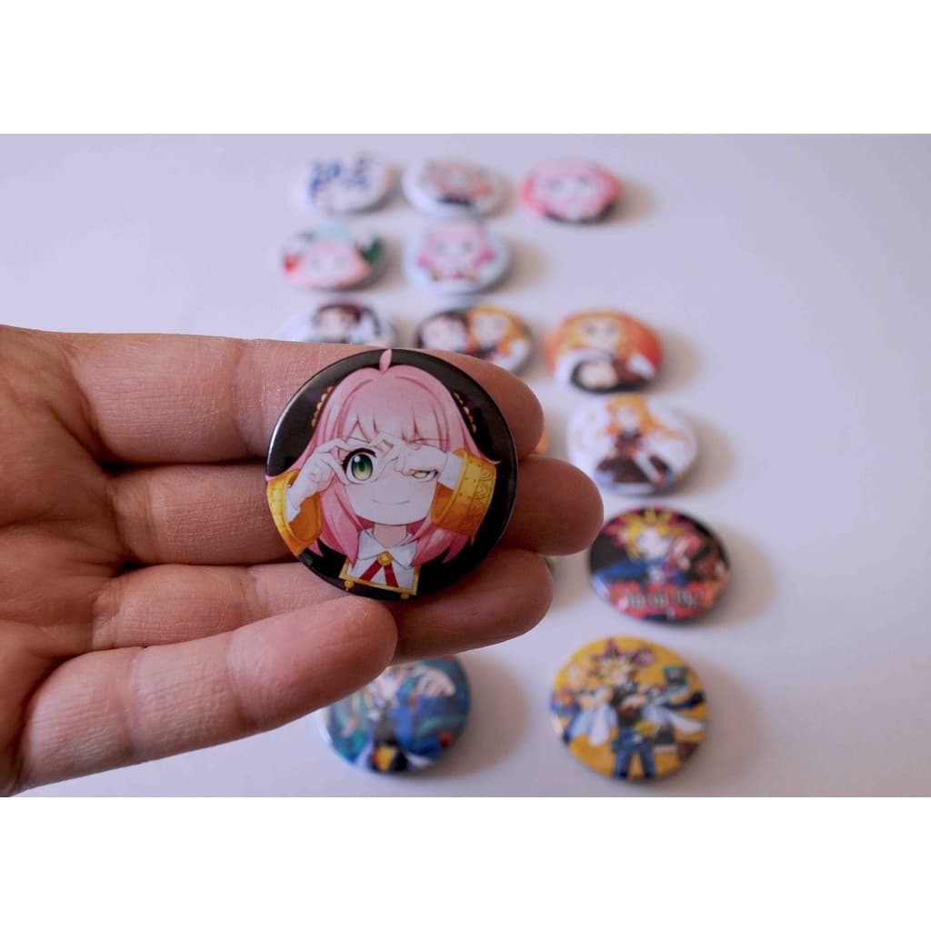 DEMON SLAYER -SPAY X FAMILY- Pacote  Bottons/Broches/Button Anime -  Yaiba - Demon Slayer , Spay x Family,Yugioh-ANIME