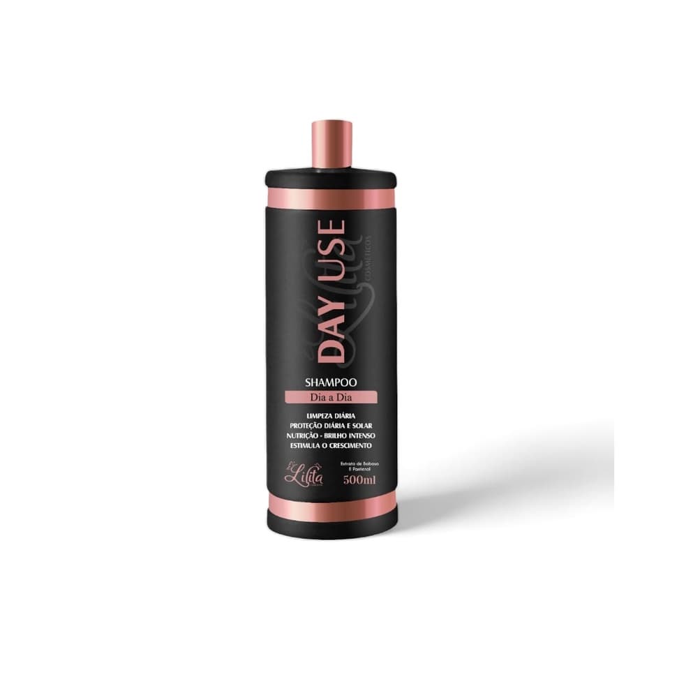 Shampoo de crescimento 500 ml com extrato de babosa Day Use da Lilita Cosmeticos