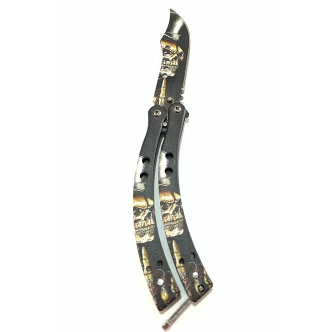 Canivete Butterfly  Personalizado Caveira