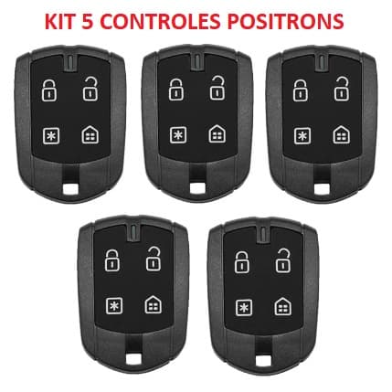 Kit 5 Controles Alarme Positron Pxn52 Cyber Exact Fx Flex