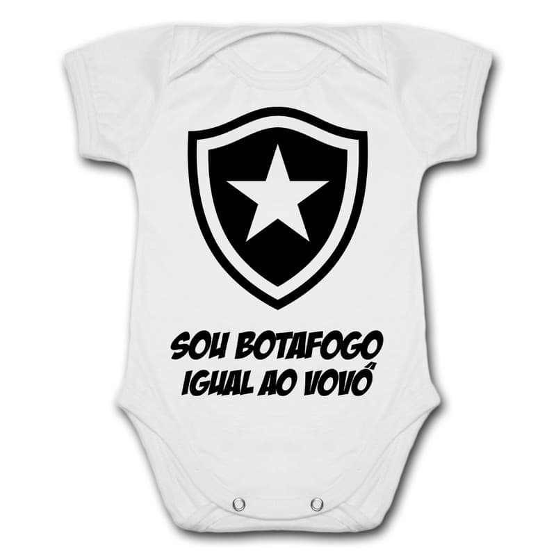 Body de Bebê Personalizado Botafogo Botafoguense Sou Botafogo Igual Ao Vovô