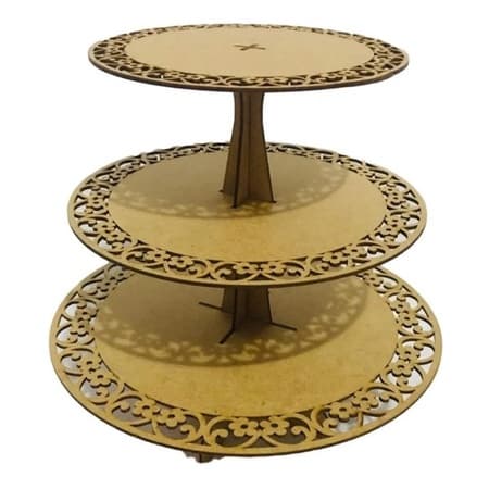 Porta Bolo E Doce Provençal Decor Mesa Bala De Noiva Em Mdf