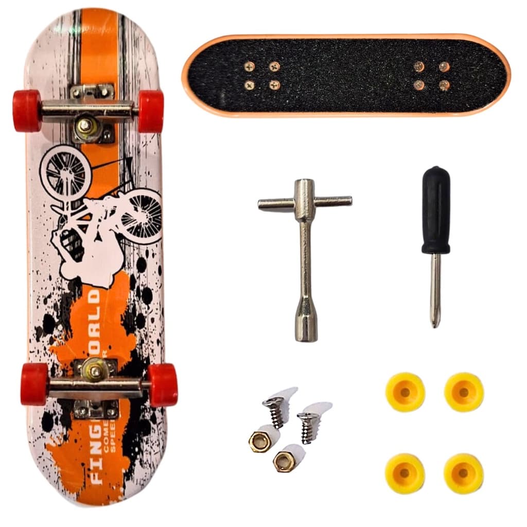Skate Dedo Skatepark Com Rodinha Reserva Chave Brinquedo