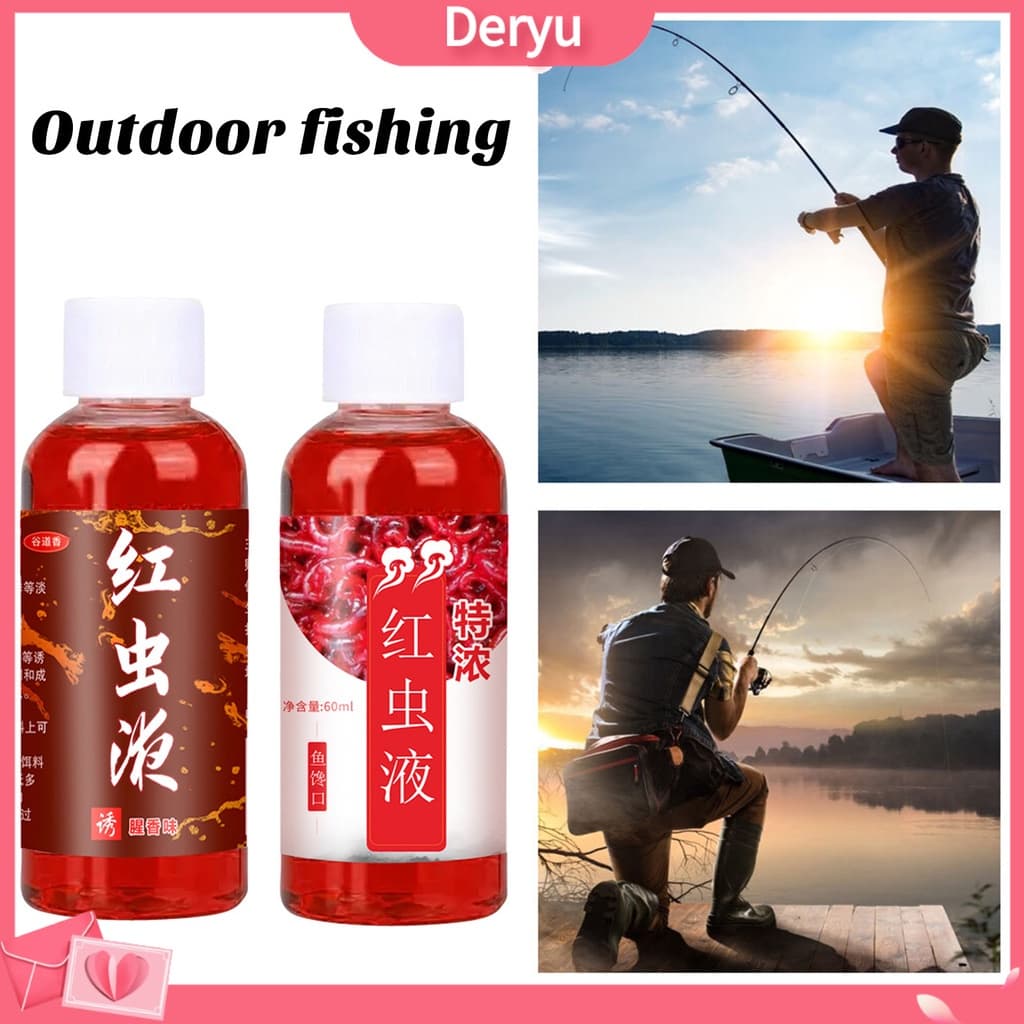[deryu] 60ml Melhorador De Peixe Líquido De Alta Concentração Estimula O Sabor Ingredientes Seguros Penetração Forte Isca Líquida De Minhoca Vermelha Suprimentos De Pesca