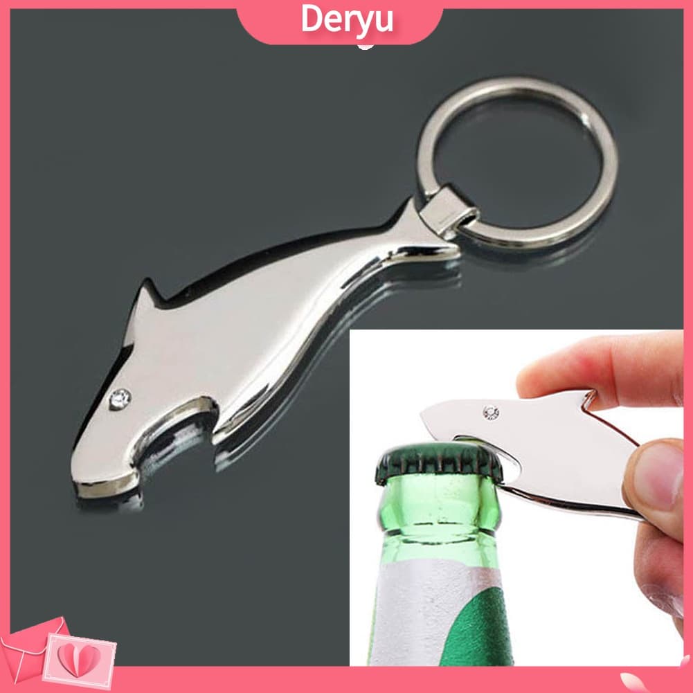 [Deryu]Chaveiro Criativo De Tubarão De Peixe Abridor De Latas Porta-Chaves Presente De Aniversário