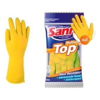 LUVA P/ MAO LATEX AMARELA SANRO ll
