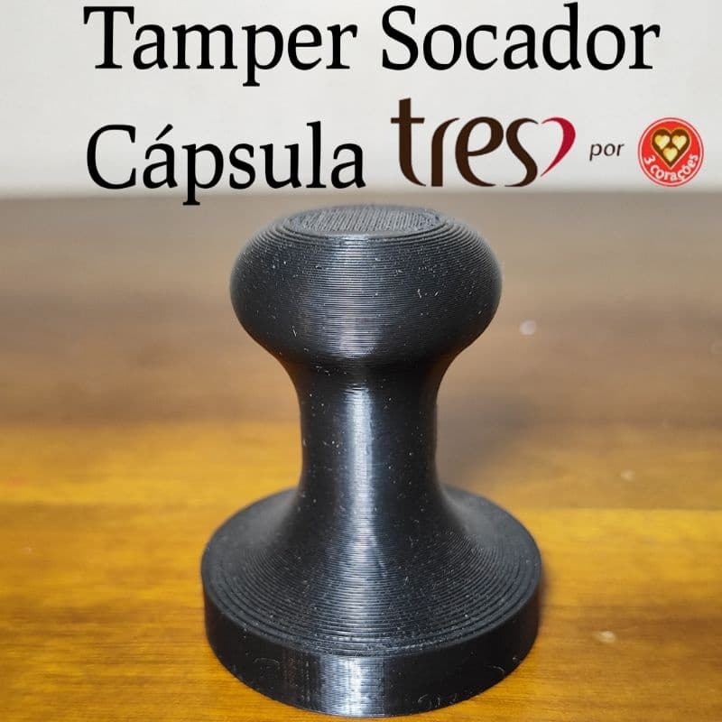 Tamper Socador da Cápsula Reutilizável Três Corações