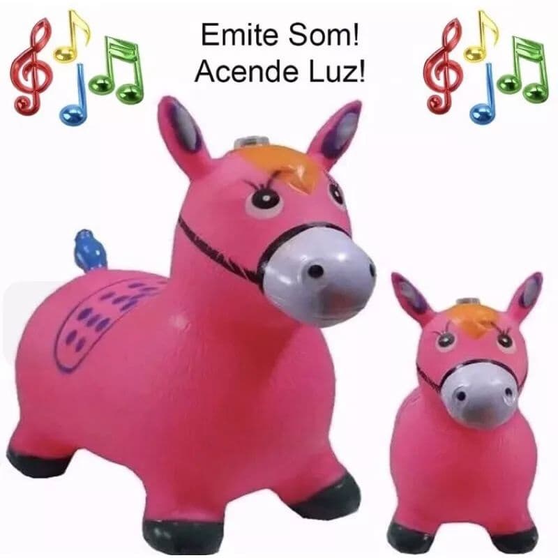 Cavalo de Crianca Pula Pula Musical- Pula Pula Infantil-Varias Cores