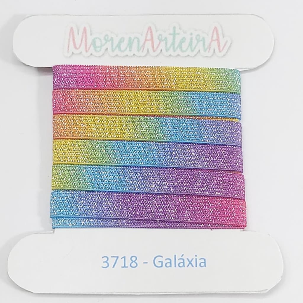 Elástico Especial Brilho Encadernação 7mm Galáxia  3718