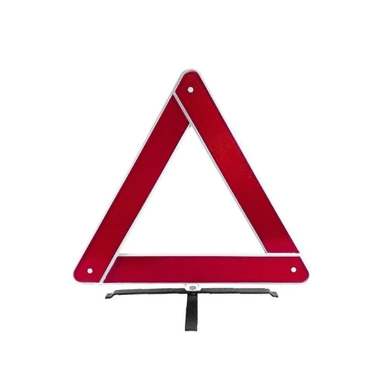 Triangulo Para Carro Sinalização De Segurança Base de Metal Sinalizador Automotivo