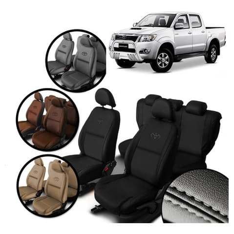 Capa Banco De Couro especifica Toyota Hilux 2005 / 2015