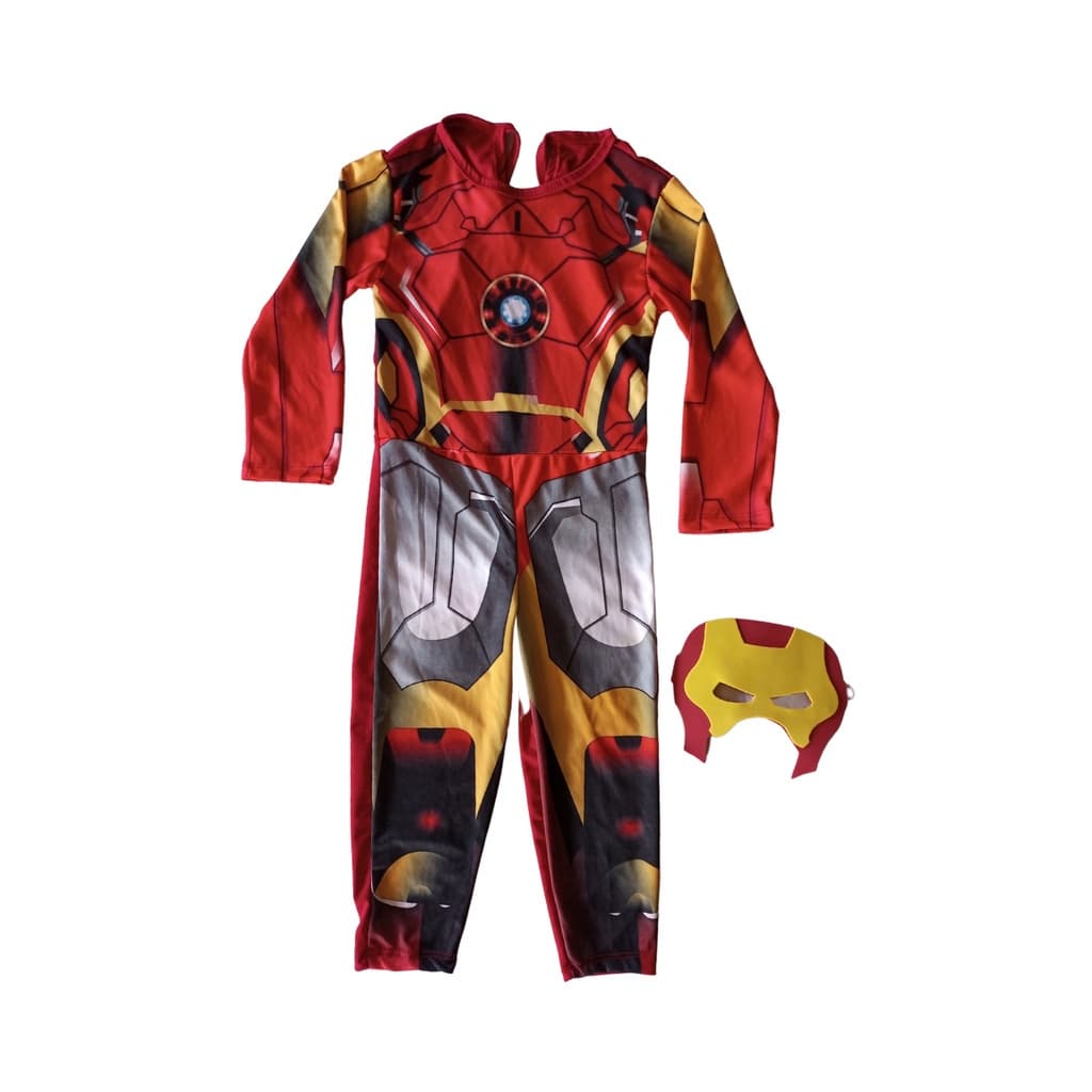 Fantasia Infantil Manga Longa Macacão Homem de Ferro Infantil