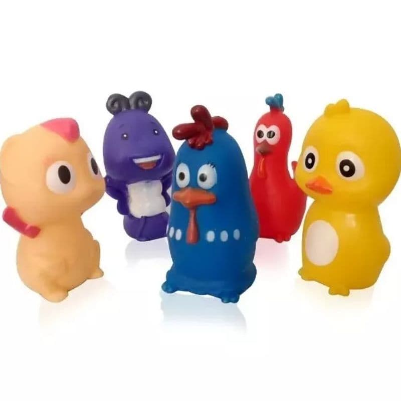 kit Galinha Pintadinha Familia ColecãoBonecos Vinil Bringuedo Infantil Para Banho