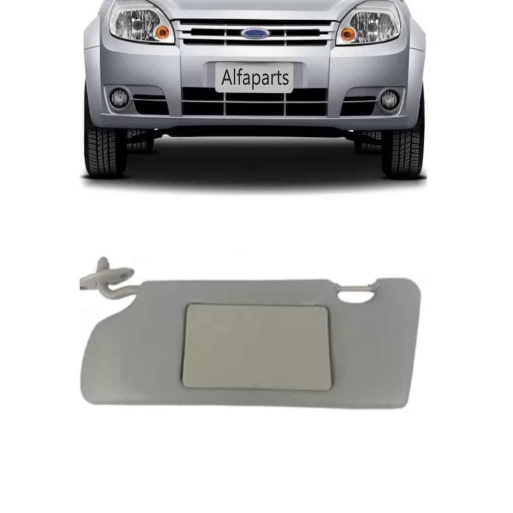 Quebra Sol Cinza com Espelho Ford Ka 2001 a 2013 Lado Esquerdo