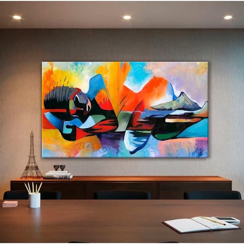Quadro Decorativo Mulher Abstrato 110x80cm