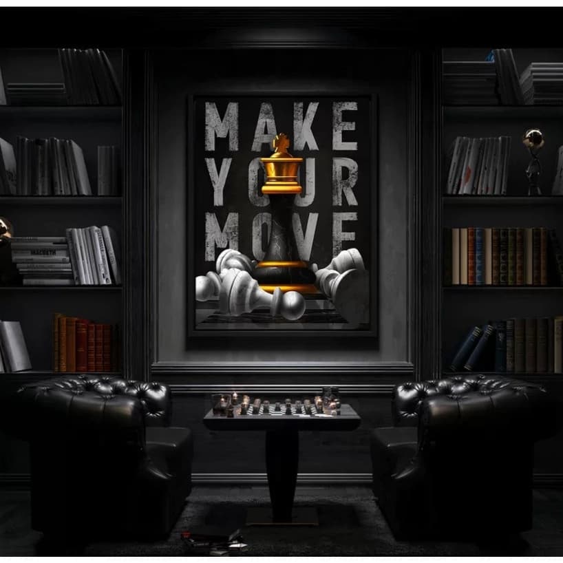 Quadro Decorativo 110x80cm Boca Make Your Move