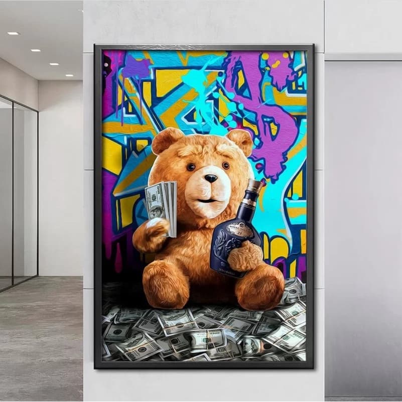 Quadro Decorativo 110x80cm TED Milionário