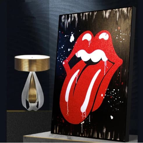 Quadro Boca Kiss 110x80cm Sala Quarto Luxo