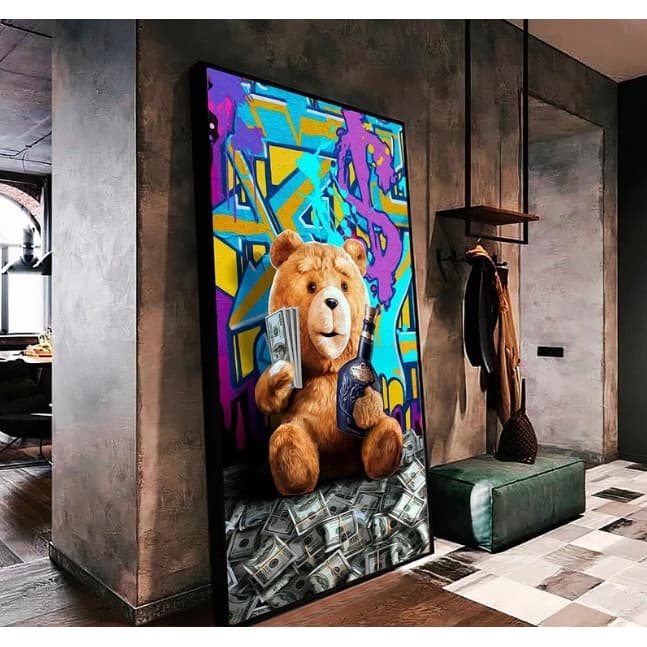 Quadro Decorativo TED Milionário 110x80cm Sala Quarto Luxo