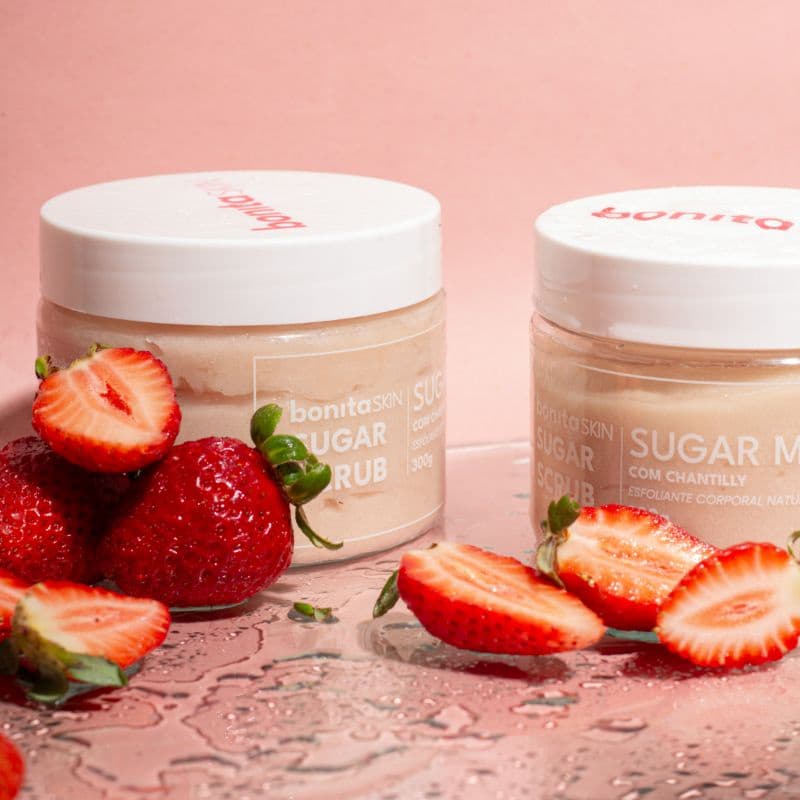 Esfoliante corporal - Morango com Chantilly 300g Sugar Scrub