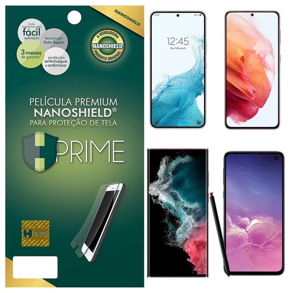Película Premium HPrime Nanoshield / Curves Pro para Samsung Galaxy S10 S10e S10 Lite S20 FE S21 S21 FE S22 S23 S23 Ultra