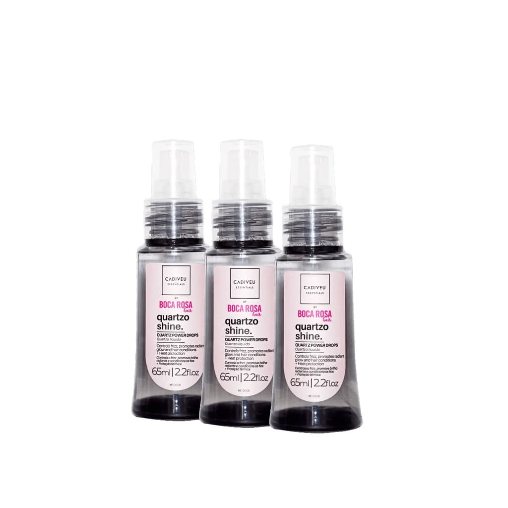 Kit 3 Óleos Capilar Quartzo Shine 65ml - Cadiveu Essentials