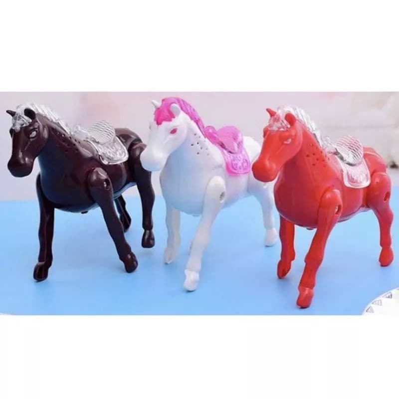 Cavalo De Brinquedo C/ Som ELuz Musical Anda Animal Fazenda