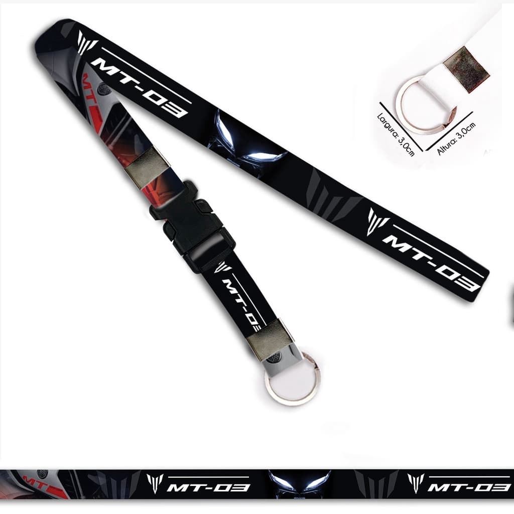 Cordão Chaveiro Moto MT 03 com Engate Rápido