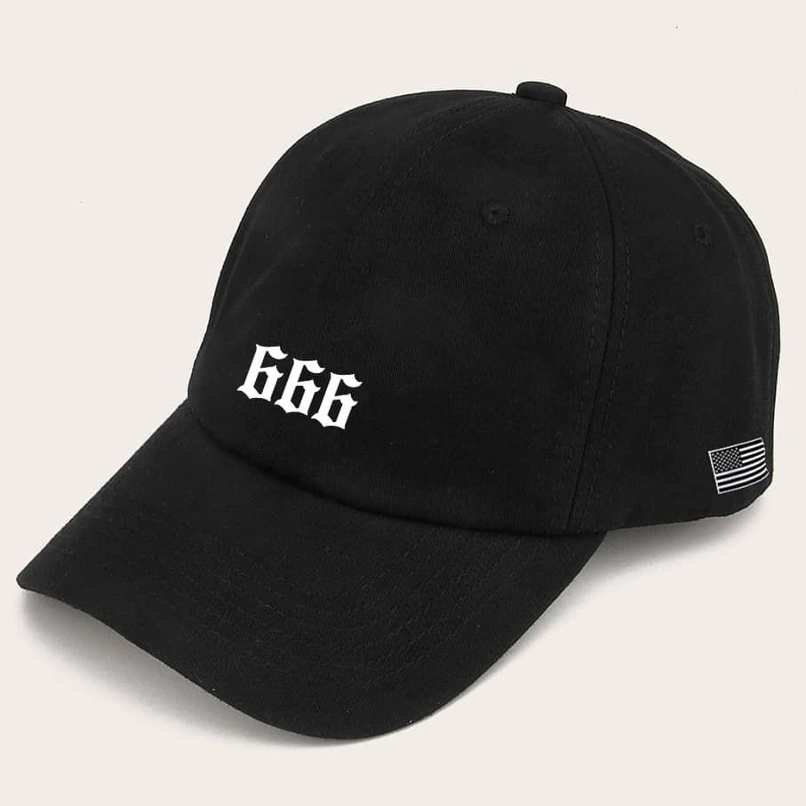 Boné masculino baseball Number 666bone preto original Tribos