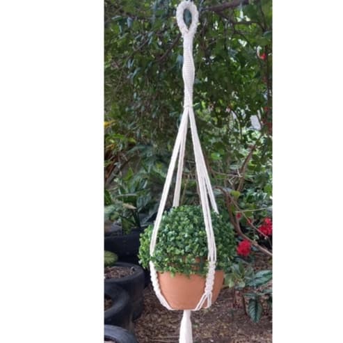 Suporte em Macrame para Vasos Grandes reforçado