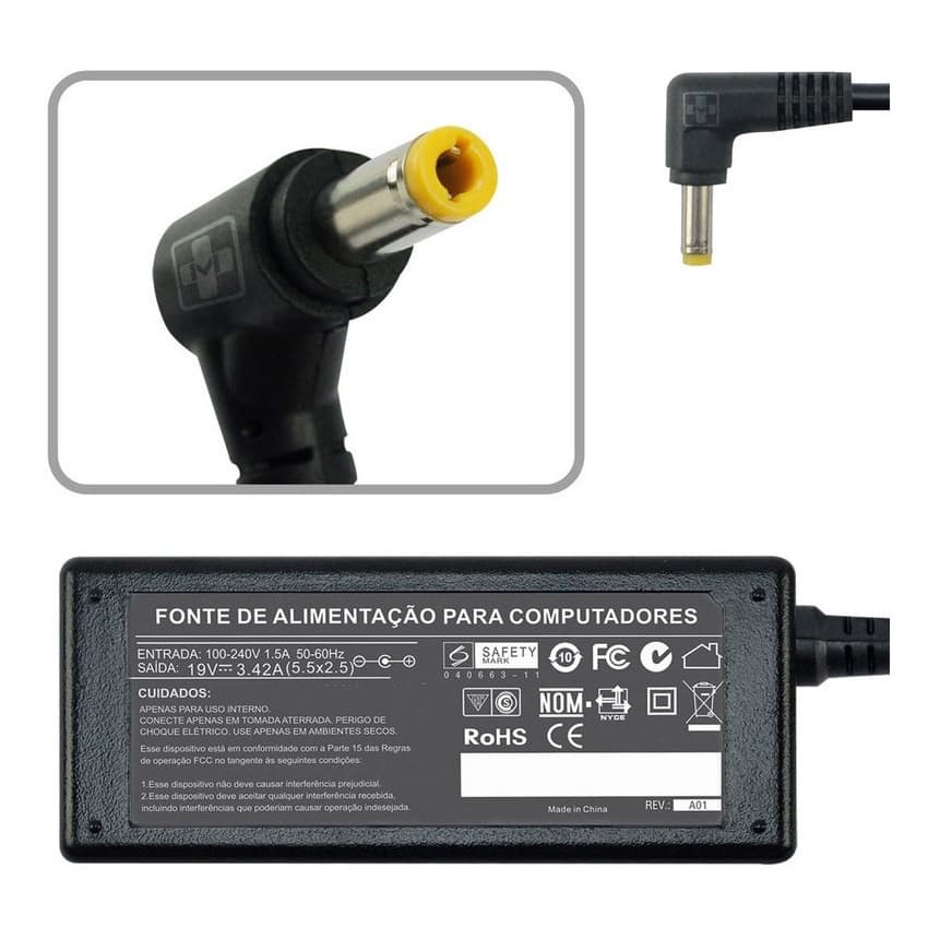 Fonte Carregador 19v 2.1a 40w Para Philco 10b Da-40b19 670