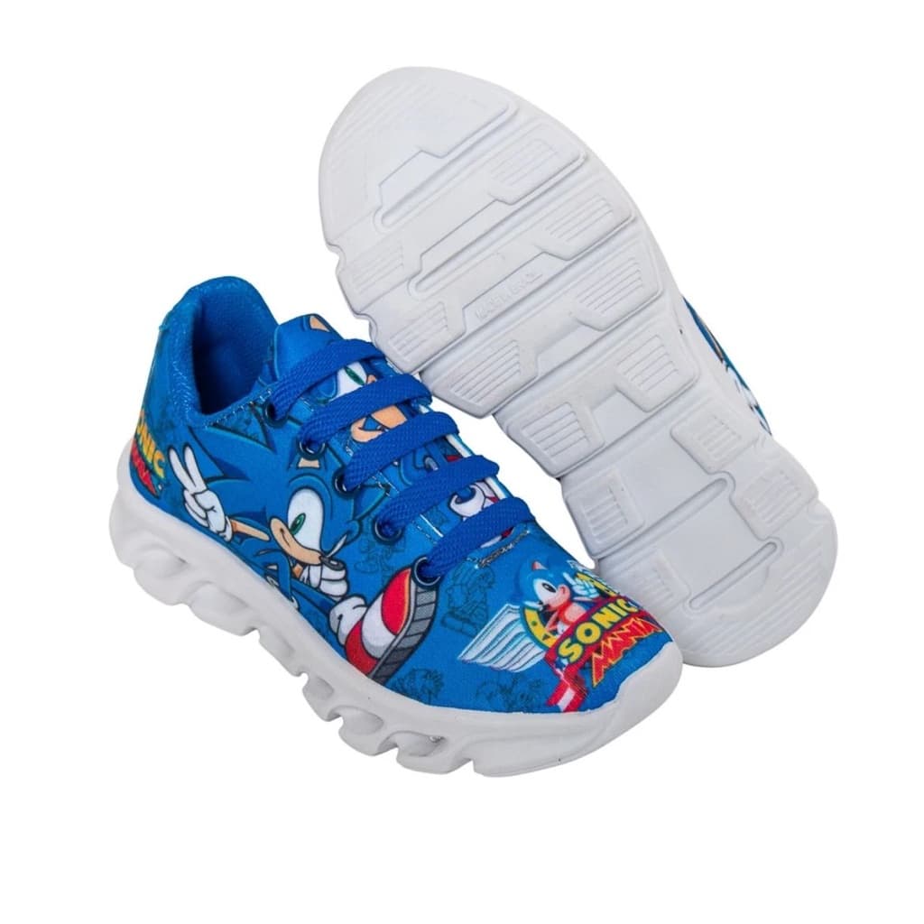 Tenis Led Infantil Masculino Sonic Menino Luzinha
