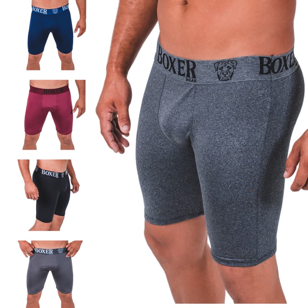 Kit C/6 Cueca Boxer Masculino Ciclista Box Long Leg Luxo Conforto Revenda