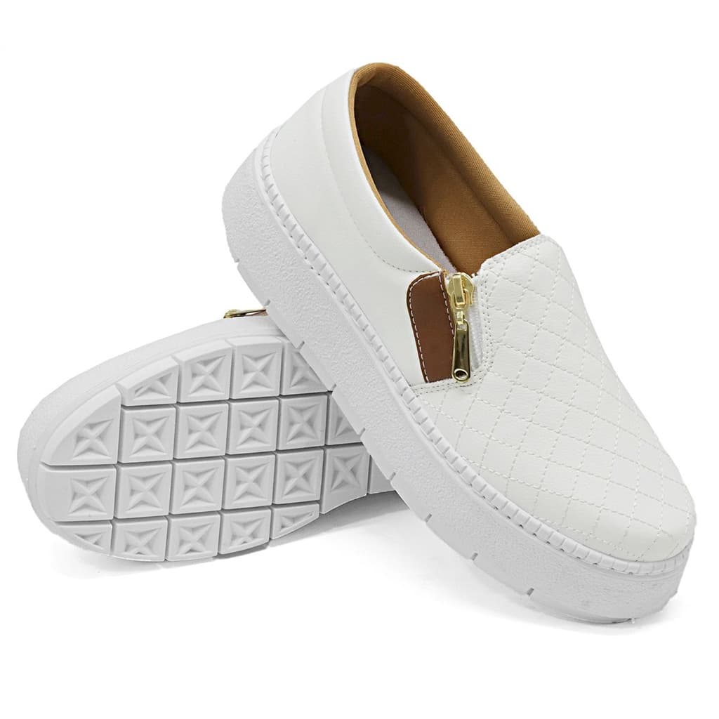 Tenis Slip On Feminino Iate Sapato Casual Lançamento Promoção Moda Casual Moderna Mulher Tênis