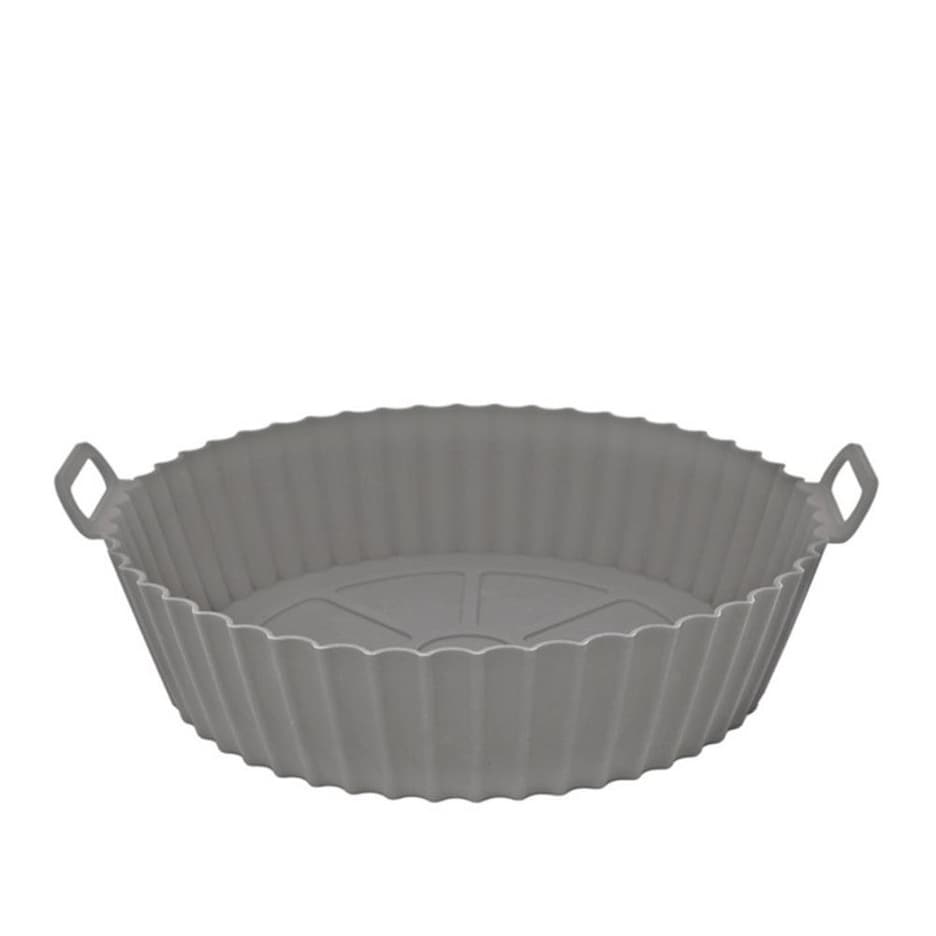 SILICONE - PANELA P/ AIR FRYER CINZA Ø20 X 6 CM
